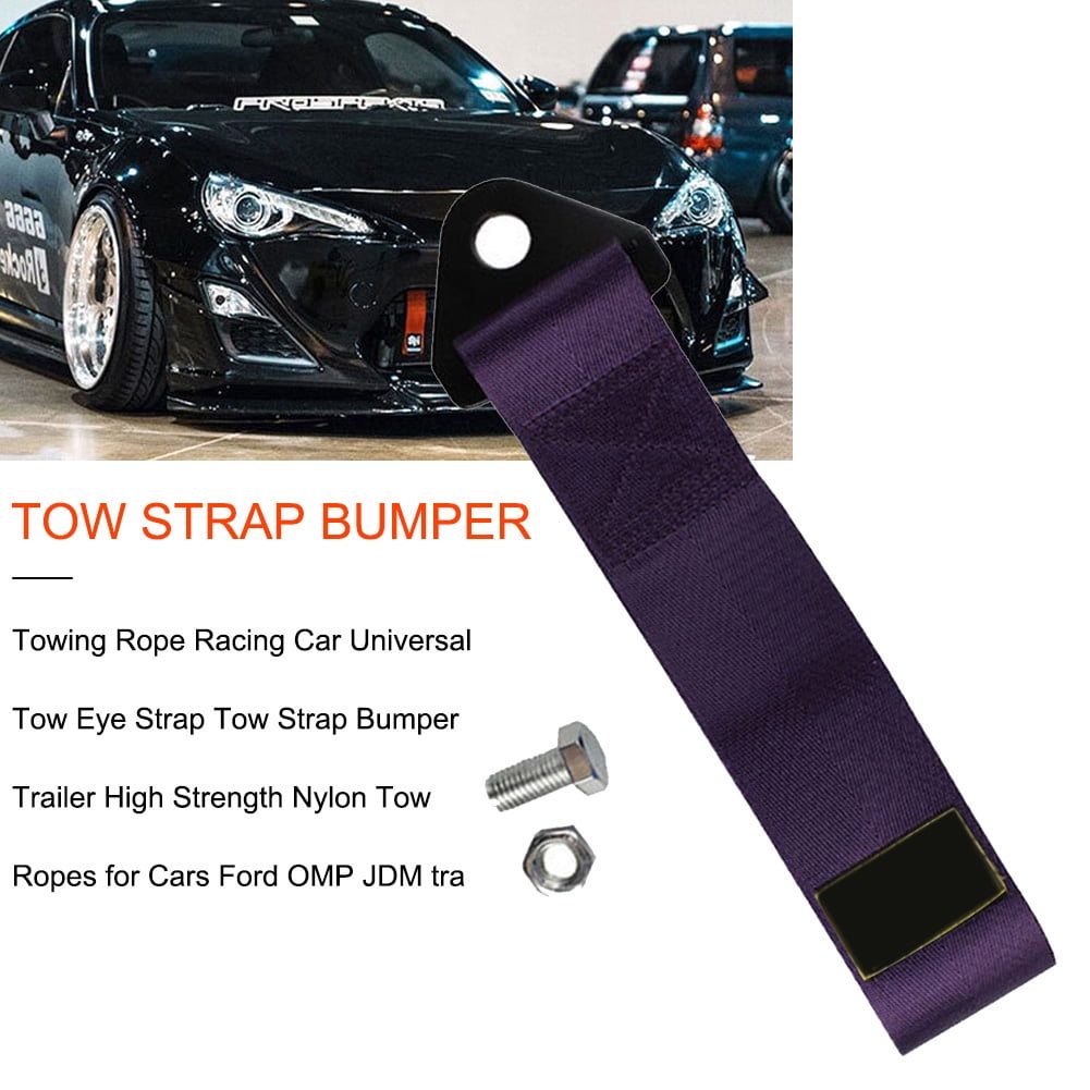 Aliaoforz Towing Rope High Strength Nylon trailer Tow Ropes Racing Car Universal Tow Eye Strap Tow Strap Bumper Trailer 