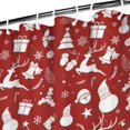 thumbnail image 3 of Red Christmas Silhouette Pattern Shower Curtain 36"x72" ,Bathroom Decorative Shower Curtains Set with 12 Hooks,Modern Waterproof Washable Shower Curtain, 3 of 6