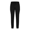 thumbnail image 6 of WREESH Men's Sweatpants Solid Color Sport Loose Pleated Small Legs Lace-Up Solid Color Full Length Pants Black, 6 of 7