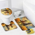 thumbnail image 4 of Abstract Horse Shower Curtain Sets for Bathroom, 4 Pieces Nature Flower Tree Landscape Bathroom Decor Set Waterproof Shower Curtains with 12 Hooks Toilet Lid Rug and Bath Mat, Style-4, 4 of 8