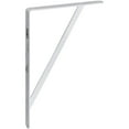 Hyper Tough 16" x 10" Heavy Duty Shelf Bracket, White, Mounting