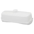 thumbnail image 3 of Plastic Butter Box Plastic Butter Box Large Capacity Compact Cheese Storage Box With Lid Knife For Home Kitchen Refrigerators White, 3 of 8