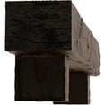 thumbnail image 4 of Ekena Millwork 4"H x 8"D x 60"W Riverwood Faux Wood Fireplace Mantel Kit w/ Alamo Corbels, Premium Mahogany, 4 of 10