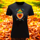 thumbnail image 3 of Playera Blusa De Corazon Con Ojo Turco Color Negro Talla Chica Marca Emil SaEs, 3 of 4