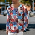 thumbnail image 3 of Neinkie Automne Chemise Manches Longues Dentelle jusqu'à Style Ethnique Rétro Différent Modèle Pull-Over Chaîne Coloré Impression Contraste Couleur Hommes Tops Hommes Vêtements, 3 of 9