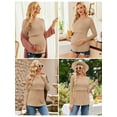 thumbnail image 5 of Yawrut 3PCS Womens Nursing Tops Double Layer Breastfeeding Shirts Long Sleeve Maternity Clothes, 5 of 7