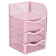 thumbnail image 1 of Organizador de escritorio de oficina, caja de notas, 3 ranuras, ahorro de espacio, malla metálica, papelería, caja de almacenamiento de mesa - para do, 1 of 9