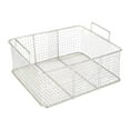 thumbnail image 1 of Luzkey Square Frying Drain Basket Fried Snack Serving,Multifunctional,Stainless Steel,Mesh Frying Basket for Snacks Straining 35x25x10cm, 1 of 8