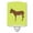 Green, variant on Cotentin Donkey Pink Check Ceramic Night Light