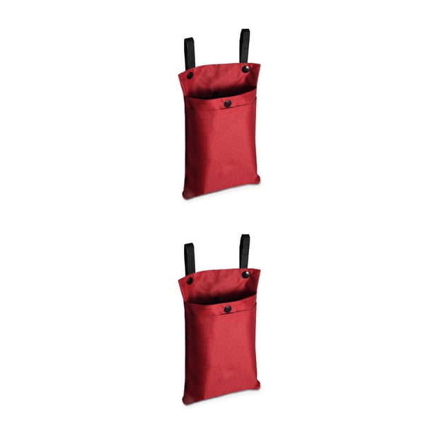 Naiovety Bolsa colgante delantera para patinete eléctrico, almacenamiento para manillar de bicicleta, paquete de botones de tela Oxford, Rojo 2Conjunto