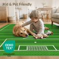thumbnail image 4 of ODIKA 6'x9' Washable Area Rug Non-Slip, Easy Care, Doormat Football Door Stripe Goal Net Athletic Field Soccer Themed for Family Room, Living Room, Master Bedroom, 4 of 7