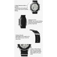 thumbnail image 3 of Reloj Digital Para Hombre, Reloj Deportivo Digital Resistente Al Agua, Cronómetro De Doble Zona Horaria, Alarma, Retroiluminación EL, Resistente Al Agua Hasta 50 M Para Hombres, 3 of 7