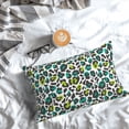 thumbnail image 5 of Zufioo Green Leopard Print Double-Sided Throw Pillow Cover, Pillow Protector Home Decor - With Hidden Zipper, Suitable for Bedroom, Living Room, Car Interior-14"x20", 5 of 6