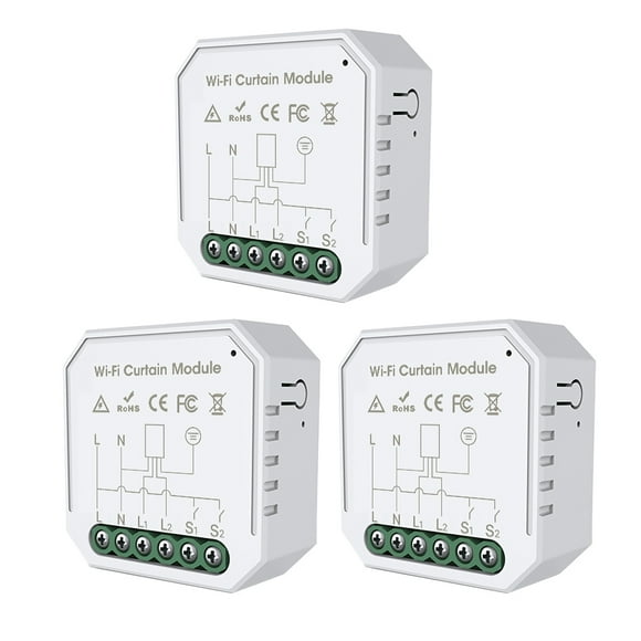 Tuya WiFi Intelligent Curtain Switch Module Home Curtain Modification Module Mobilephone Device Sharing Timing Function APP Remotes Control Compatible with Alexa Google Home Voice Control