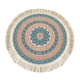 thumbnail image 4 of Mantel Individual Redondo Macarena Tejido a Mano Resistente Al Calor 33cm Borla Mandala Flor Comedor, 4 of 8