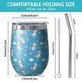 thumbnail image 5 of 12oz Stemless Wine Tumblers Blue Cartoon Unicorn Gift Balloon Cloud Pattern Vacuum Insulated Stainless Steel Travel Tumbler Cups Mug with Lid and Straw for Champaign,Cocktail,Beer with Cleaning Brush, 5 of 5