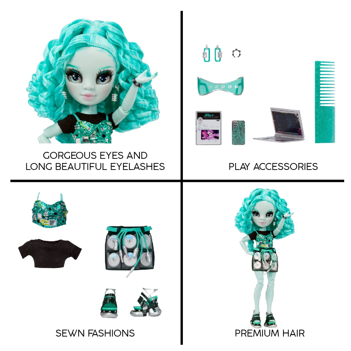 Rainbow High Shadow High Berrie Blue Fashion Doll, Collectible Outfit & 10+ Play Accessories Kids Gift 4-12