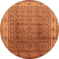 thumbnail image 1 of Ahgly Company Indoor Round Oriental Orange Industrial Area Rugs, 7' Round, 1 of 4