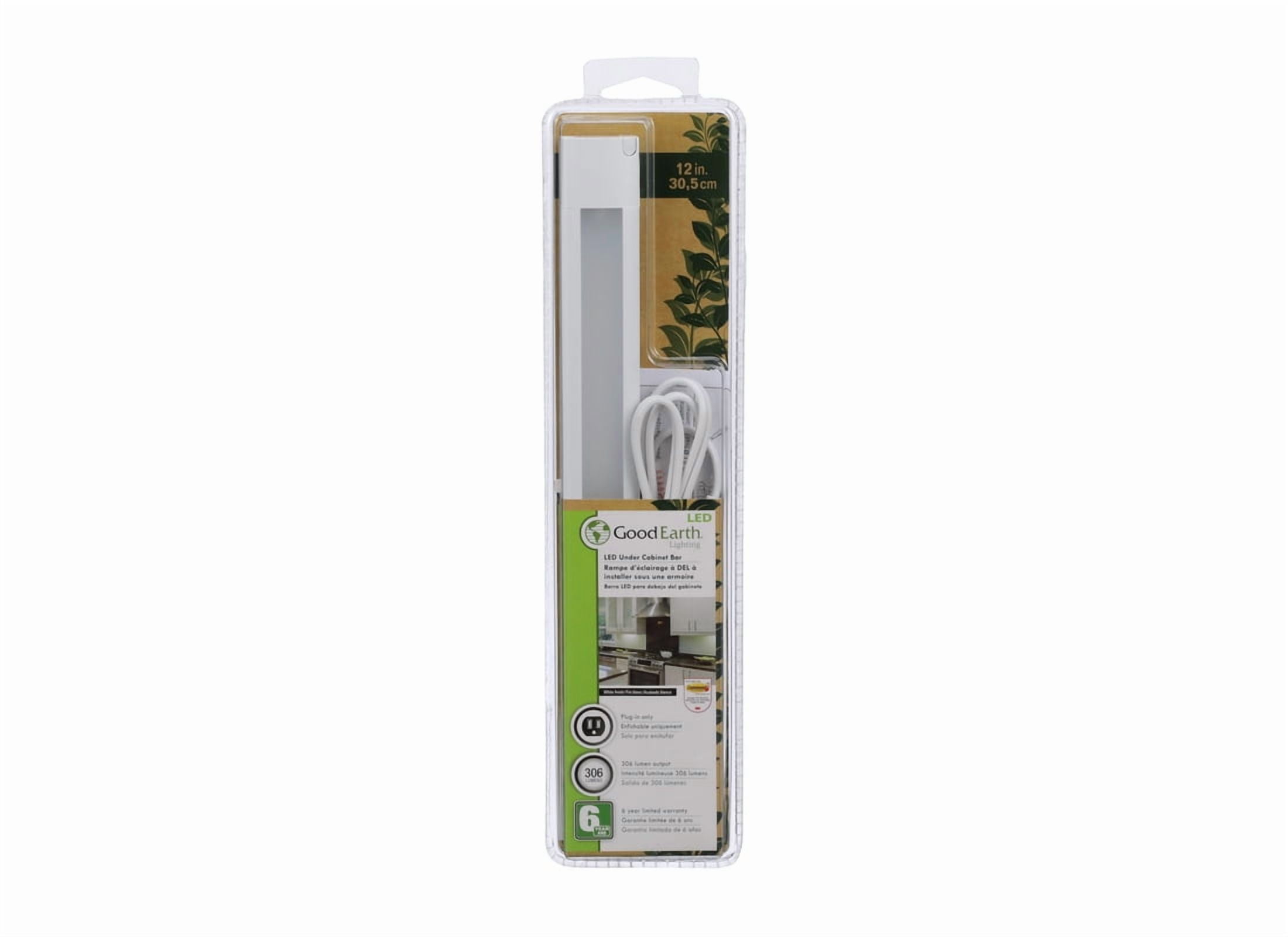 Good Earth Lighting Plug-In LED Under Cabinet Light Bar - Modern - 1 Piece, White