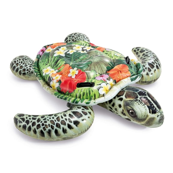 Flotador inflable de tortuga marina 190 x 170 cm con asas
