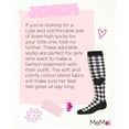 thumbnail image 7 of MeMoi Gingham Heart Cotton Blend Knee High Sock - Girls - Female, 6, Black, 7 of 7