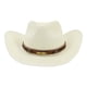 thumbnail image 2 of Sombrero de vaquero Yinane para mujer Unisex lechoso, 2 of 5