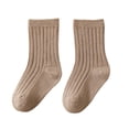 thumbnail image 2 of Children Socks Autumn And Winter Fashionable Solid Color Simple Vertical Pattern Comfortable Warm Sports Socks Sock Multicolor, 2 of 7
