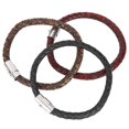 thumbnail image 1 of Pulsera De Cuero, Elegante Pulsera De Cuero Duradero, Amigos Diarios Portátiles Para Cumpleaños Navidad ANGGREK Otros, 1 of 8