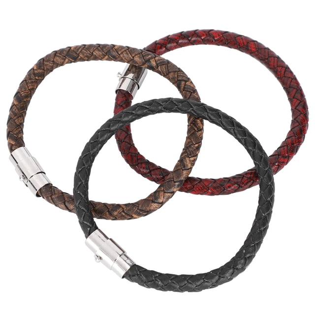 Pulsera De Cuero, Elegante Pulsera De Cuero Duradero, Amigos Diarios Portátiles Para Cumpleaños Navidad ANGGREK Otros
