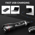 thumbnail image 5 of Lepro Rechargeable LED Flashlight, 1000 Lumens, IPX4 Waterproof, 5 Modes, Zoomable, Super Bright Light for Camping, Hiking, and Emergencies, 5 of 10