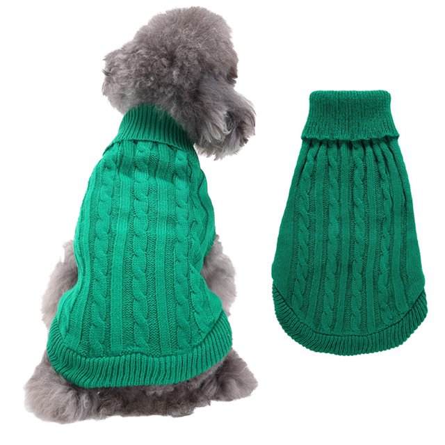 Suéter tejido para mascotas Ropa de abrigo para perros de invierno Suéter sólido para perros