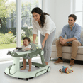 thumbnail image 6 of LINLUX 5 in 1 Foldable Baby Walker 3 Heights, Toddler Activity Walker w/Music & Lights, Green, 6 of 10