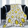 thumbnail image 3 of Yibo for Daisy Flannel Blanket DecorativeFloral Flower Daisy Soft Throw Blankets for Bed SofaCouchChair Decor All Season Gifts, 3 of 8