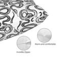 thumbnail image 3 of KLL Hand Drawn Snake Pillow Covers Envelope Closure,Super Soft and Cozy Fuzzy Fleece Pillow Case Cover (No pillow core） 16"x24", 3 of 5