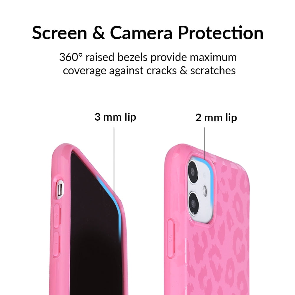 Velvet Caviar iPhone 12 Mini Case MagSafe Compatible - Cute Protective Phone Cases for Women - Hot Pink Leopard