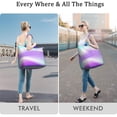 thumbnail image 5 of 22 Inch Oversized Travel Bag Lightweight Canvas Weekender Duffel with Multi Pockets, Aurora Print, 5 of 5