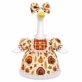 thumbnail image 2 of AYktou Fall Porch Geese Outfits, Farmhouse Lawn Goose Costume for 23 Inch Goose Statue, Thanksgiving Decor Porch Goose Dress Bow Headband, Fall Harvests Garden Goose Clothes Set for Yard Display, 2 of 8
