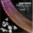 thumbnail image 4 of Auto Drive Bling Diamond Steering Wheel Cover, Sparkly Crystal Grip, Universal Fit for Cars,SUVs Pink Orange, 4 of 8