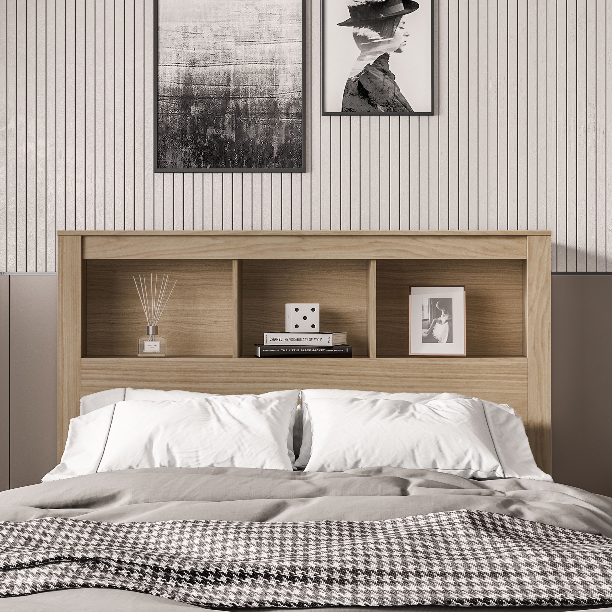 Polifurniture Madison Queen Size Bookcase Headboard