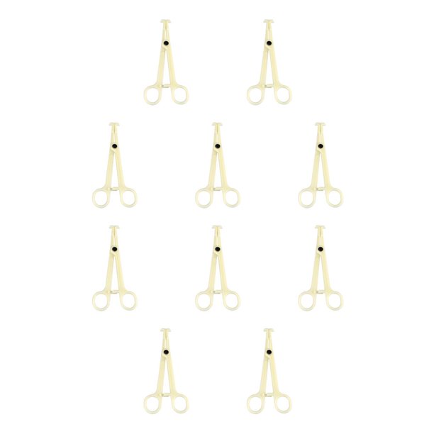 Seitruly Alicates de punción, abrazadera de pinzas, herramienta de perforación de cuerpo duro de alta resistencia, perforación para lengua, cejas, Pinza diagonal 10piezas Seitruly CBP162479