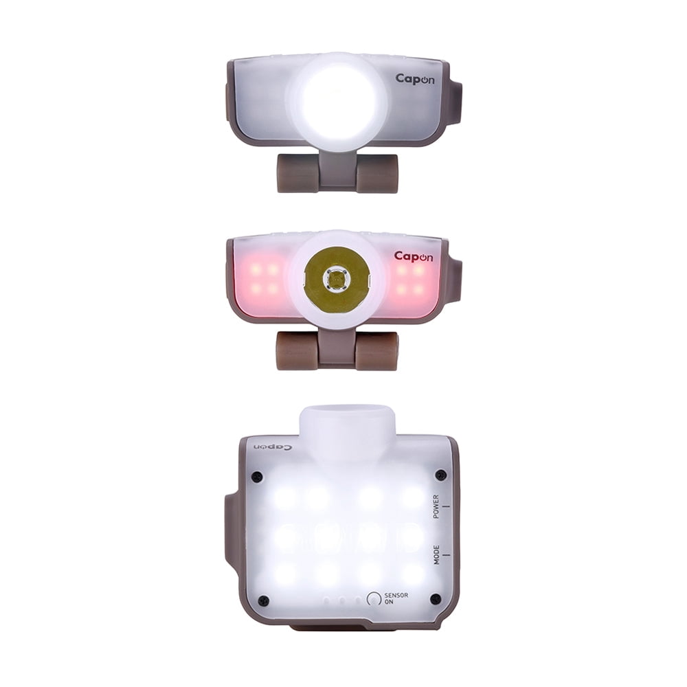 Claymore Capon 80C (Tan) - LED Rechargeable Clip-On Cap Headlamp, Lightweight Hat Light for Camping, Running, Emergency & Industrial Use, Waterproof, Hands-Free Sensor, 45 Hours Battery Life.