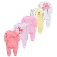 thumbnail image 2 of Honeyzone-Pijama de 5 piezas para bebé, Niña y niño, Ropa suave de algodón transpirable, pijama Pjiamas para recién nacido, 2 of 4