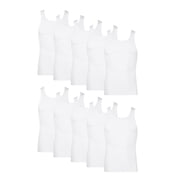 Hanes Men's Tank Tops Undershirt, Moisture-Wicking, Cotton Ribbed Tanks, White or Black/Grey Multipacks