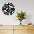 thumbnail image 2 of YladaFaie Flamingo Clocks Kitchen Decor Wall Clock Tropical Round Wall Clock 10 Inch Silent Non Ticking Battery Operated Wood Clock for Living Room, Kitchen, Home,Bathroom, Bedroom, 2 of 7