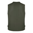 thumbnail image 3 of Men's Cargo Vest Casual Multiple Pockets Outdoor Work Vests Zipper Sleeveless V Neck Fishing Hiking Jacket Army Green XXXXXL, 3 of 8