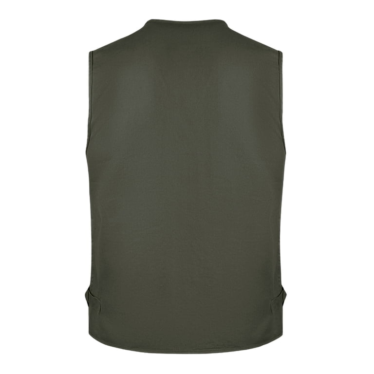 【Sサイズ※大きめ】SHIELD UTILITY VEST BLK ダントツ撥水 Handshe Men's Solid Color Utility Vest, Sleeveless V-Neck Multi