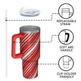 thumbnail image 4 of Christmas 40oz Tumbler– Stainless Steel Insulated Tumbler with Handle and Straw, Large Capacity Travel Cup for Hot & Cold Drinks, 4 of 7