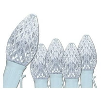 C7 OptiCore LED Outdoor Christmas Lights – Heavy Duty Christmas String Lights; White Wire (50 Lights, 50 ft, Cool White)