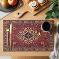 thumbnail image 2 of Boho Southwest Placemats Set of 6, Vintage Farmhouse Ethnic Aztec Tribe Art Placemats for Dining Table, Place Mats for Kitchen Tabletop, Waterproof Wipeable Dining Table Mats Set, 2 of 9