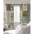 thumbnail image 4 of Vintage Leaves Blackout Curtains for Bedroom Living Room Darkening Curtains 84 Inch Length 2 Panels Set Tree Branch Plant Flower Texture Window Curtain Window Treatment Grommet Drapes 52"x84", 4 of 9